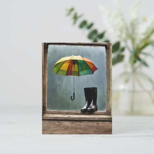 Carte Postale Jours et dimanches pluvieux (Debout devant)