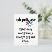 Carte Postale Jours pluvieux et gravité (Debout devant)