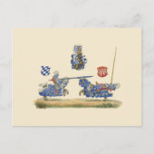 Carte Postale Jousting Knights - Thème médiéval (Devant)