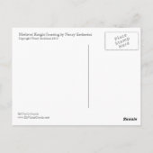 Carte postale joutante de chevalier médiéval (Dos)