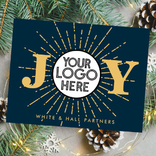 Carte Postale Joy Business Logo Noël Flambeau de neige