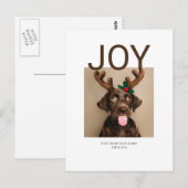 Carte Postale Joy Christmas Photo (carte postale de retour) (Devant / Derrière)