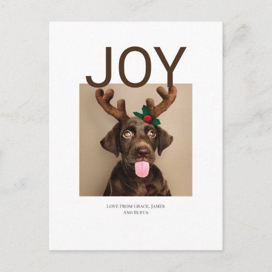 Carte Postale Joy Christmas Photo (carte postale de retour) (Devant)