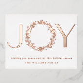 Carte postale "JOY", Elégante et simple, Foil Holi (Recto)