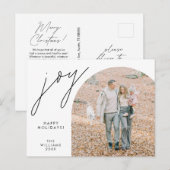 Carte Postale Joy, Joyeux Noël Famille de photos Layover (Devant / Derrière)