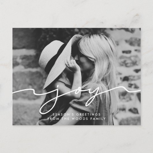 Carte Postale Joy Modern écriture manuscrite photo de vacances (Devant)