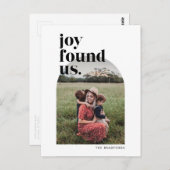 Carte Postale Joy Nous A Trouvé Fête Photo Arché (Devant / Derrière)