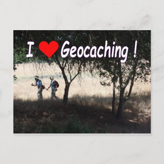 Carte postale Joy of Geocaching : Randonneurs (Devant)