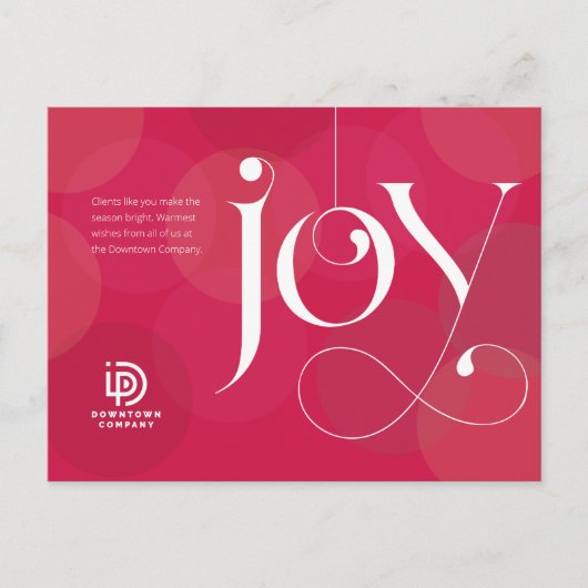 Carte postale Joy Ornament Business Holiday (Devant)