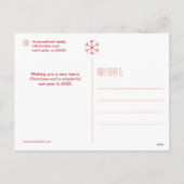 Carte postale Joy Peace & Love Christmas (Dos)