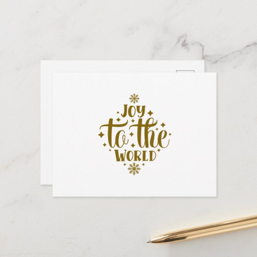 Carte Postale Joy to the World Christmas (Devant/Arrière en situation)