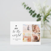 Carte Postale Joy To The World Collage Noël Quatre photos (Debout devant)