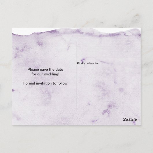 Carte Postale Joyau Rustique Violet Tone Paysage Enregistrer La  (Dos)