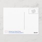 Carte Postale Joyeuse 4e étoile rouge blanc et bleu Fireworks (Dos)