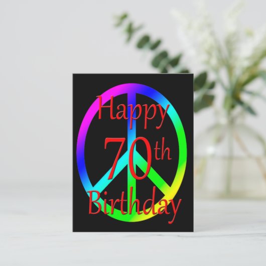 Carte postale Joyeuse 70e anniversaire (Debout devant)