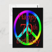 Carte postale Joyeuse 70e anniversaire (Devant / Derrière)