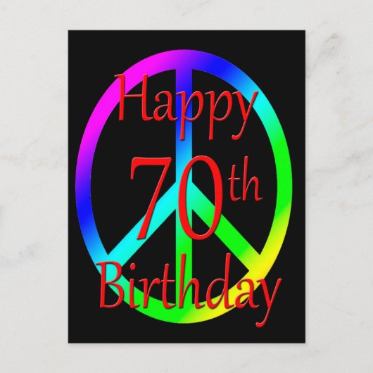 Carte postale Joyeuse 70e anniversaire (Devant)