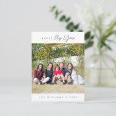 Carte Postale Joyeuse Année, Photo de famille avec un message mo (Debout devant)