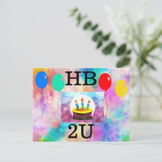 Carte postale Joyeuse Anniversaire (Debout devant)