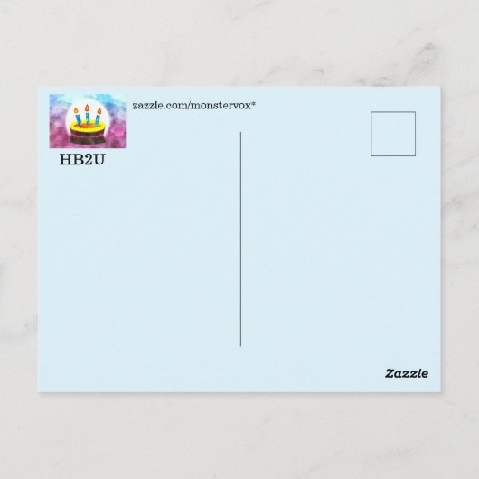 Carte postale Joyeuse Anniversaire (Dos)