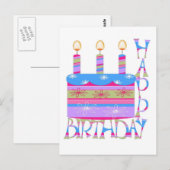 Carte postale Joyeuse Anniversaire (Devant / Derrière)