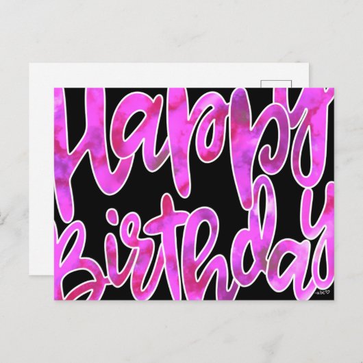 Carte postale Joyeuse Anniversaire (Devant / Derrière)