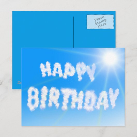 Carte postale Joyeuse Anniversaire (Devant / Derrière)