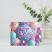 Carte postale Joyeuse Anniversaire (Debout devant)