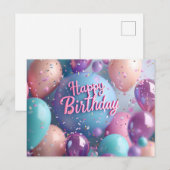 Carte postale Joyeuse Anniversaire (Devant / Derrière)