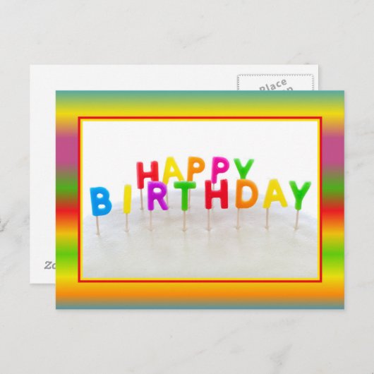 Carte postale Joyeuse Anniversaire (Devant / Derrière)