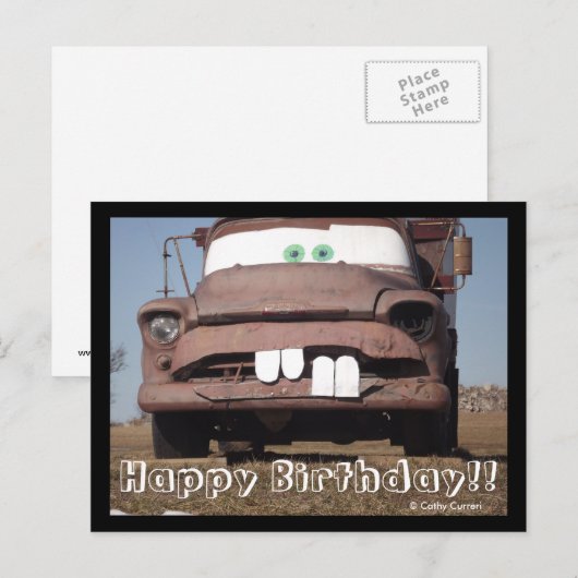 Carte postale Joyeuse Anniversaire (Devant / Derrière)