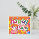 Carte postale Joyeuse Anniversaire (Debout devant)