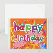 Carte postale Joyeuse Anniversaire (Devant / Derrière)