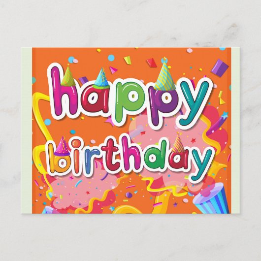 Carte postale Joyeuse Anniversaire (Devant)