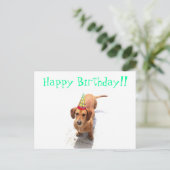 Carte postale Joyeuse Anniversaire Dachshund (Debout devant)
