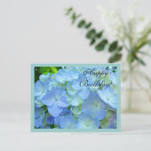 Carte postale Joyeuse Anniversaire Fleurs Florales (Debout devant)