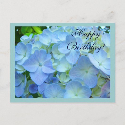 Carte postale Joyeuse Anniversaire Fleurs Florales (Devant)