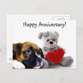 Carte Postale Joyeuse Anniversary Boxer (Devant / Derrière)