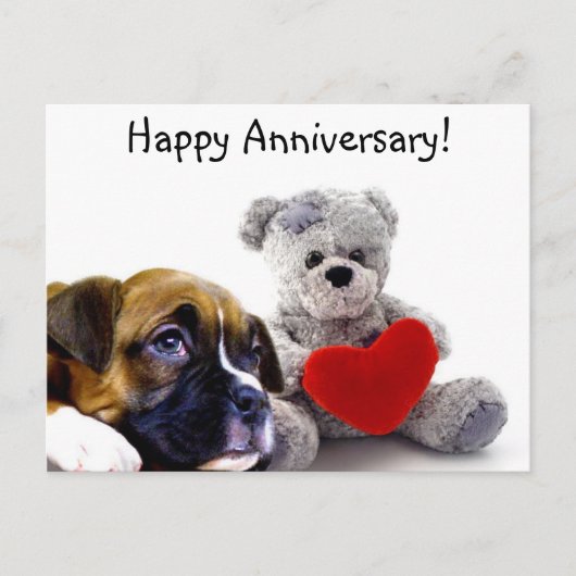 Carte Postale Joyeuse Anniversary Boxer (Devant)