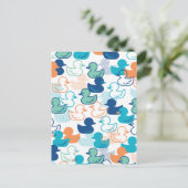 Carte Postale Joyeuse baignade une patte de canards Motif III (Debout devant)