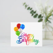 Carte postale Joyeuse Balloons d'anniversaire (Debout devant)