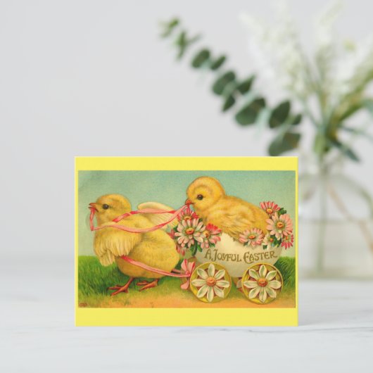 Carte postale Joyeuse Chicks de Pâques (Debout devant)