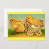 Carte postale Joyeuse Chicks de Pâques (Devant / Derrière)