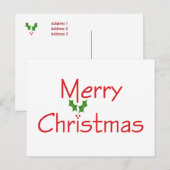 Carte postale Joyeuse Christmas Holly (Devant / Derrière)