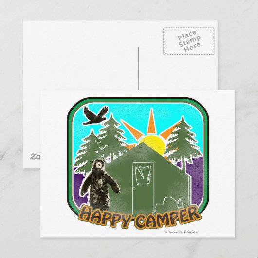 Carte Postale Joyeuse couleur de camper (Devant / Derrière)