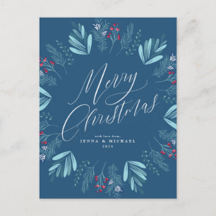 Carte Postale Joyeuse couronne de Noël