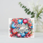 Carte Postale Joyeuse couronne de Noël | JOYEUSES FÊTES (Debout devant)