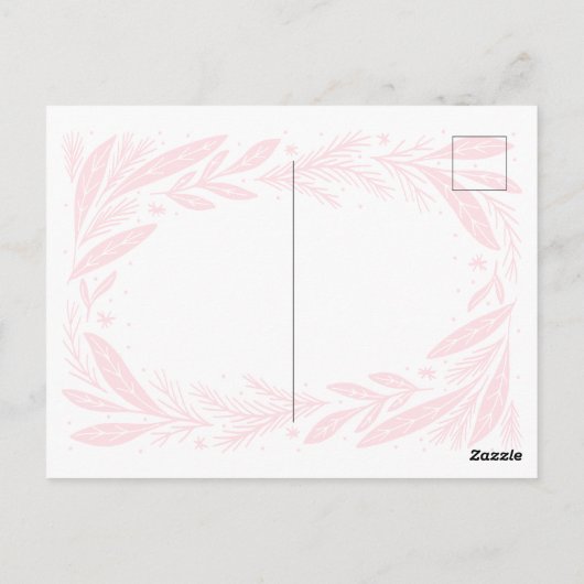 Carte Postale Joyeuse couronne rouge Noël (Dos)