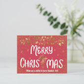 Carte Postale Joyeuse Croix de Noël (Debout devant)