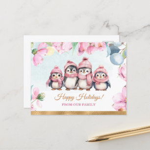 Carte postale Joyeuse de la famille Penguin